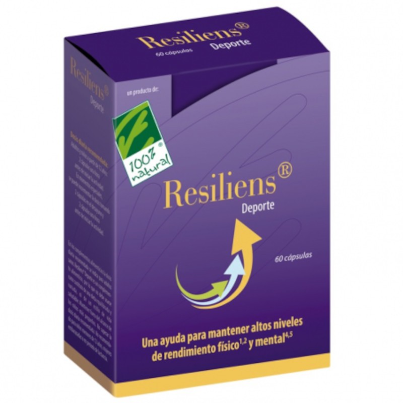 100% Natural Resiliens Deporte 60 Cápsulas-1