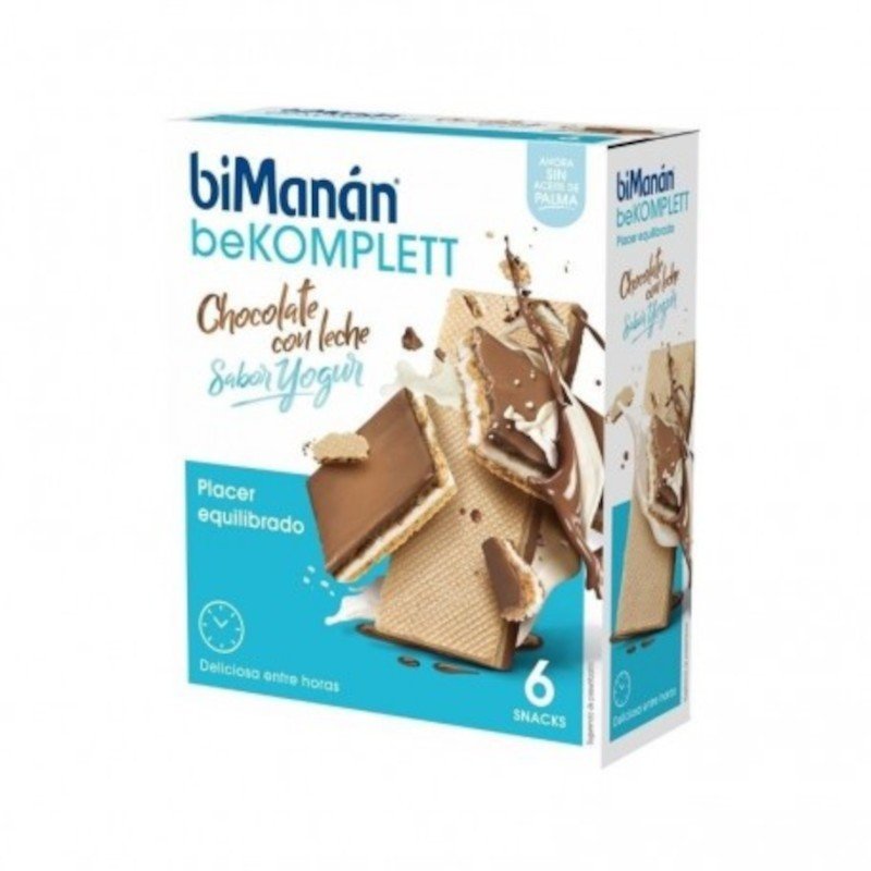 Bimanan Bekomplett Snack Chocolate Leche Sabor Yogur 6 Barritas-1