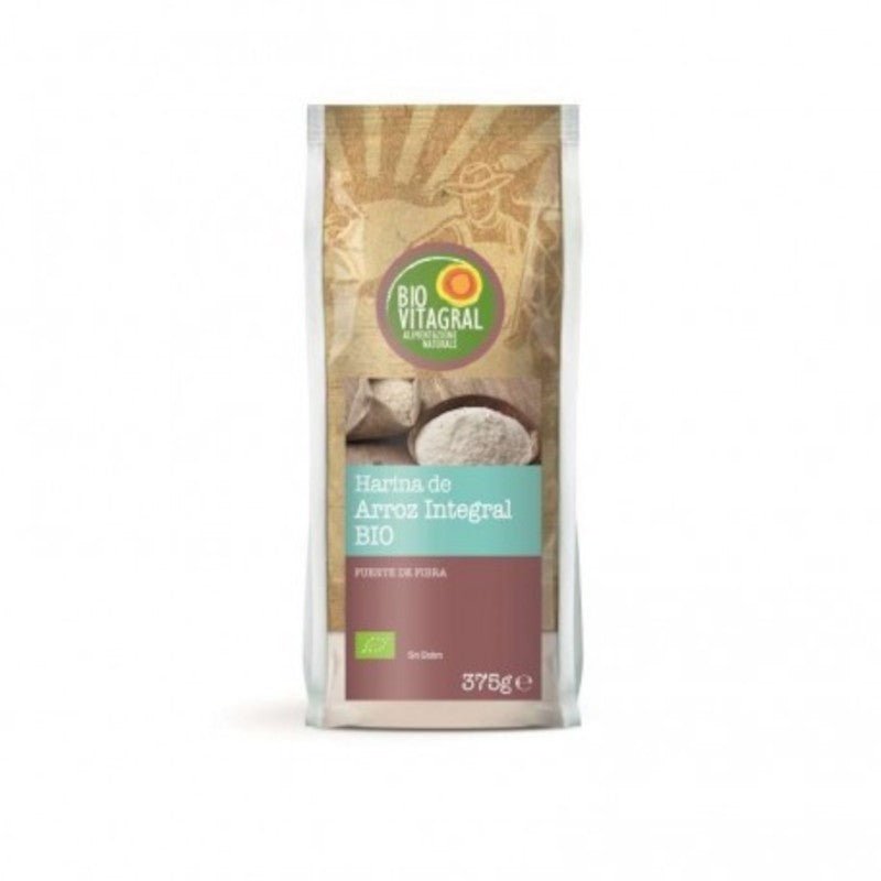 Bio Vitagral Harina de Arroz Integral Sin Gluten 375 g-1