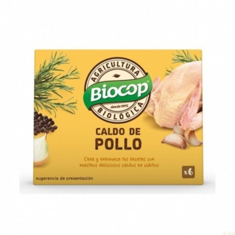 Biocop Caldo con Cubitos de Pollo 6 x 11 g-1