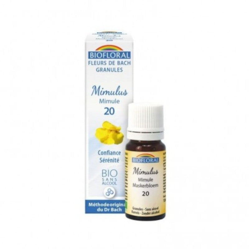 Biofloral Mimulus - Mímulo 20 (Confianza y Serenidad) Flores de Bach Bio Gránulos Sin Alcohol 9 g-1
