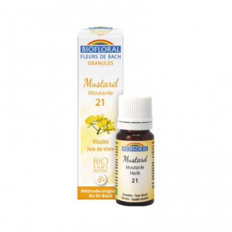Biofloral Mustard - Mostaza 21 (Vitalidad y Alegría de Vivir) Flores de Bach Bio Gránulos Sin Alcohol 9 g-1