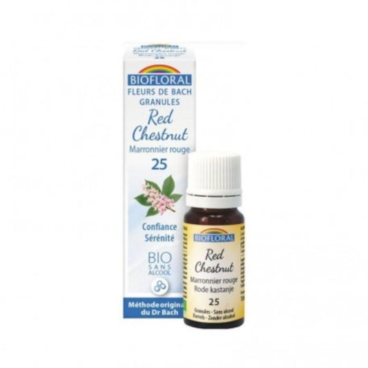 Biofloral Red Chestnut - Castaño Rojo 25 (Confianza y Seguridad) Flores de Bach Bio Gránulos Sin Alcohol 9 g-1