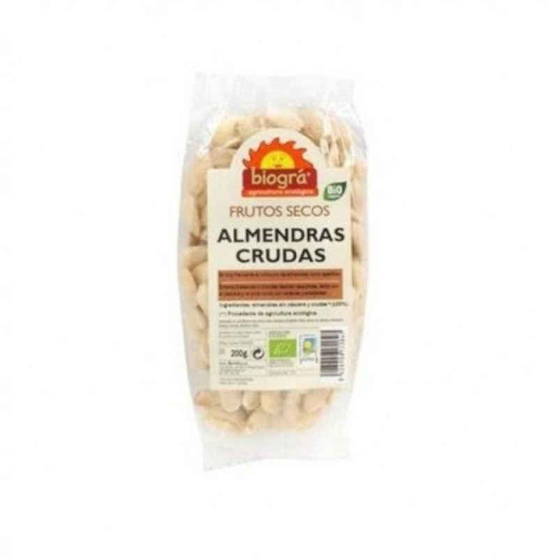 Biogra Almendras Crudas y Peladas Bio 200 g-1