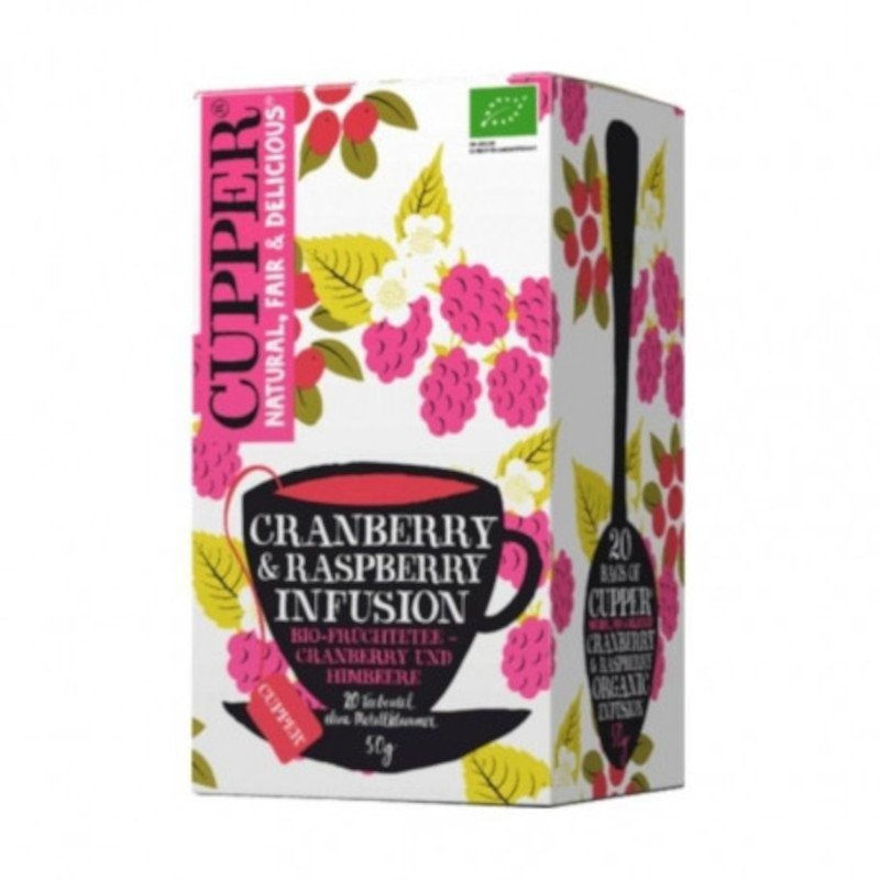 Cupper Infusión de Arándanos Rojos y Frambuesas 20 Bolsitas-1