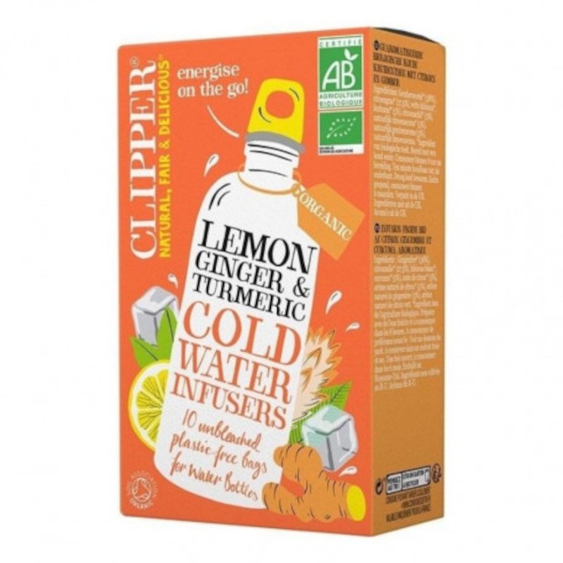 Cupper Infusión fría con Limón, Jengibre y Cúrcuma Bio 10 Bolsitas-1