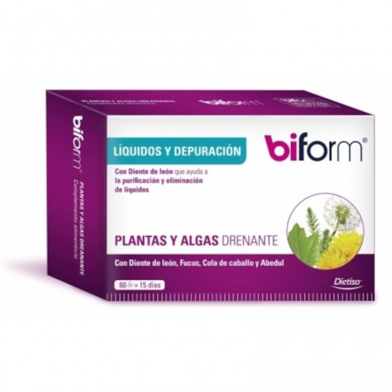 Dietisa Biform Plantas y Algas Drenante 60 Cápsulas-1