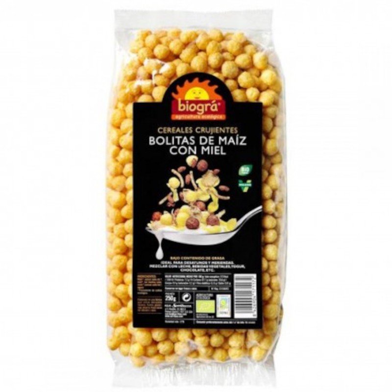 Biogra Bolitas de Maíz con Miel Bio 250 g-1