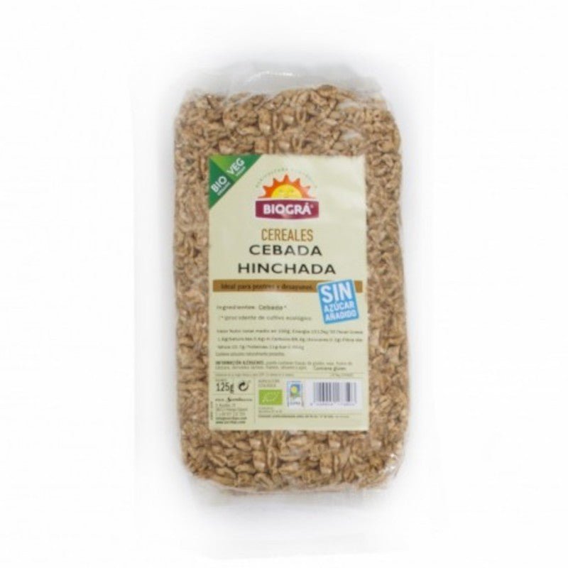 Biogra Cebada Hinchada Sin Azúcar Sin Miel Bio 125 g-1
