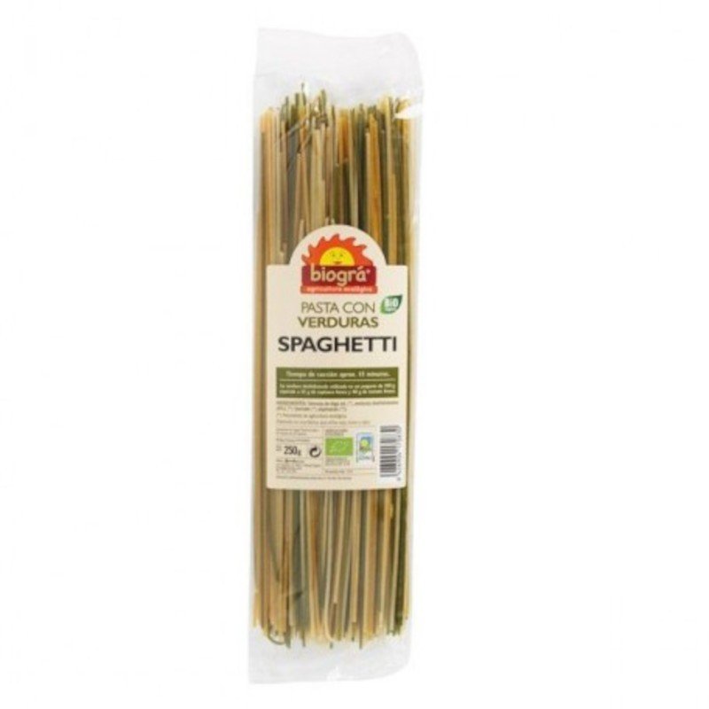 Biogra Espagueti con Verduras Bio 250 g-1