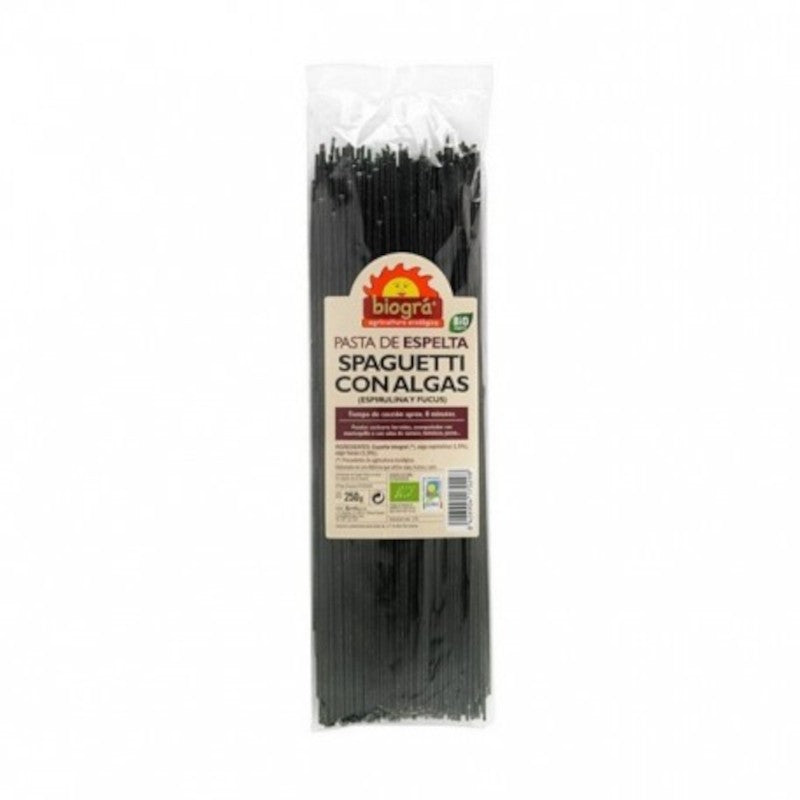 Biogra Espagueti de Espelta con Algas Bio 250 g-1