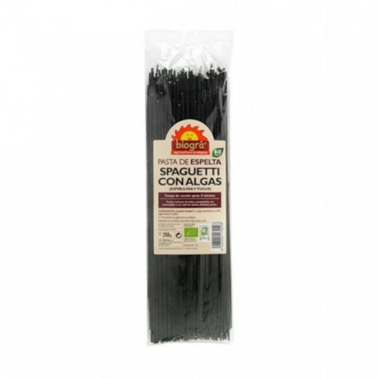 Biogra Espagueti de Espelta con Algas Bio 250 g-1