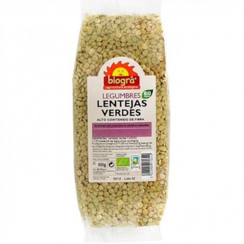 Biogra Lentejas Verdes Bio 500 g-1