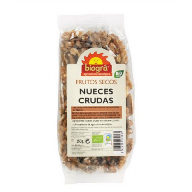 Biogra Nueces Crudas Peladas (en mitades) Bio 150 g-1