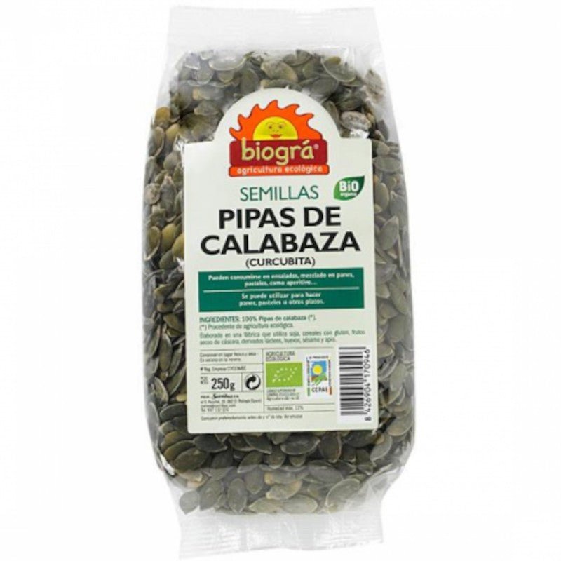 Biogra Pipas de Calabaza (Curcubita) Bio 250 g-1