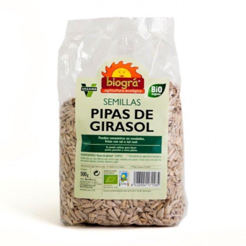 Biogra Pipas de Girasol Peladas Bio 250 g-1