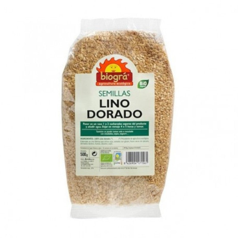 Biogra Semillas de Lino Dorado Bio 500 g-1
