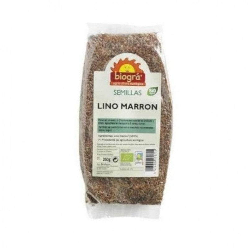 Biogra Semillas de Lino Marrón Bio 250 g-1