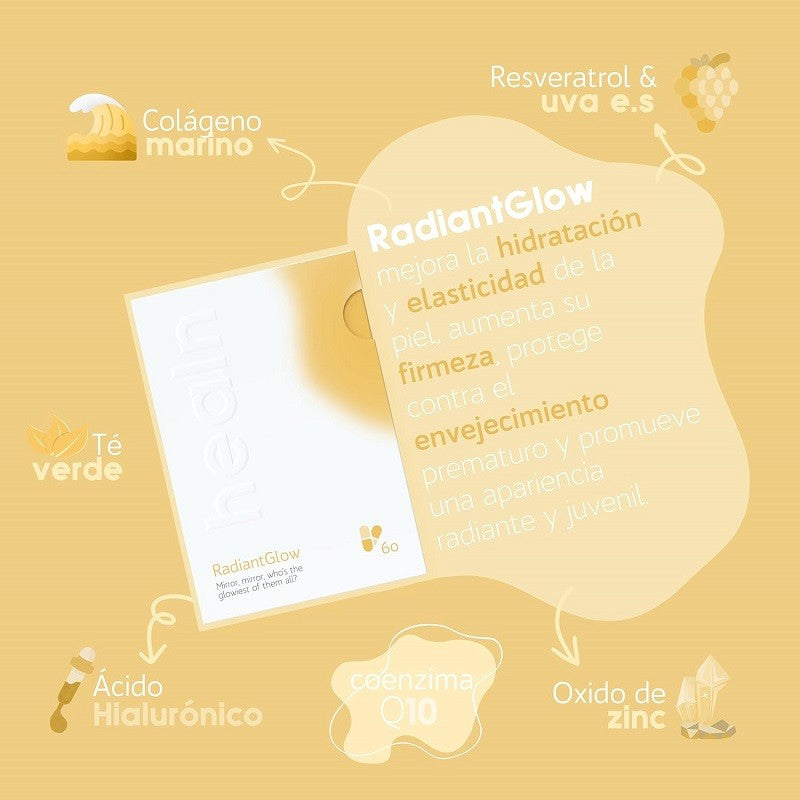 HEALN RadiantGlow Vitaminas Cabello, Piel y Uñas 60 Cápsulas-7