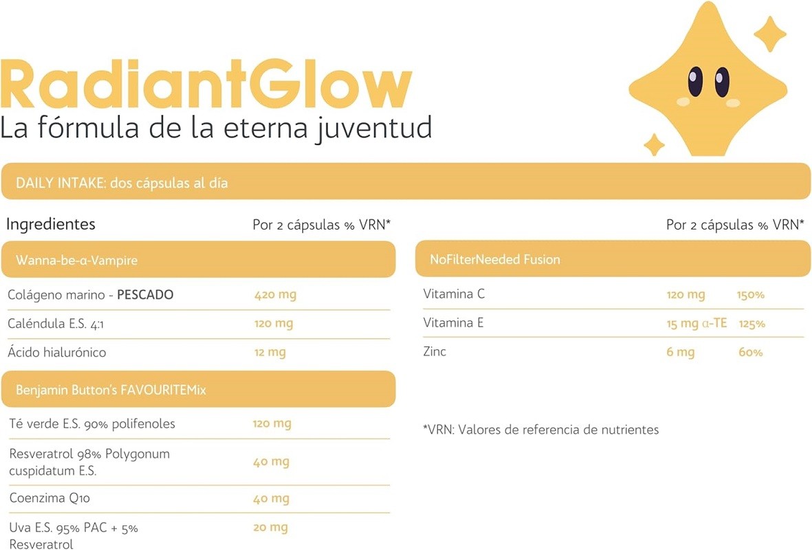 HEALN RadiantGlow Vitaminas Cabello, Piel y Uñas 60 Cápsulas-4
