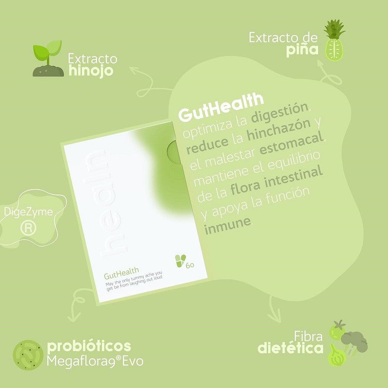 HEALN GutHealth Probióticos y Equilibrio Digestivo 60 Cápsulas