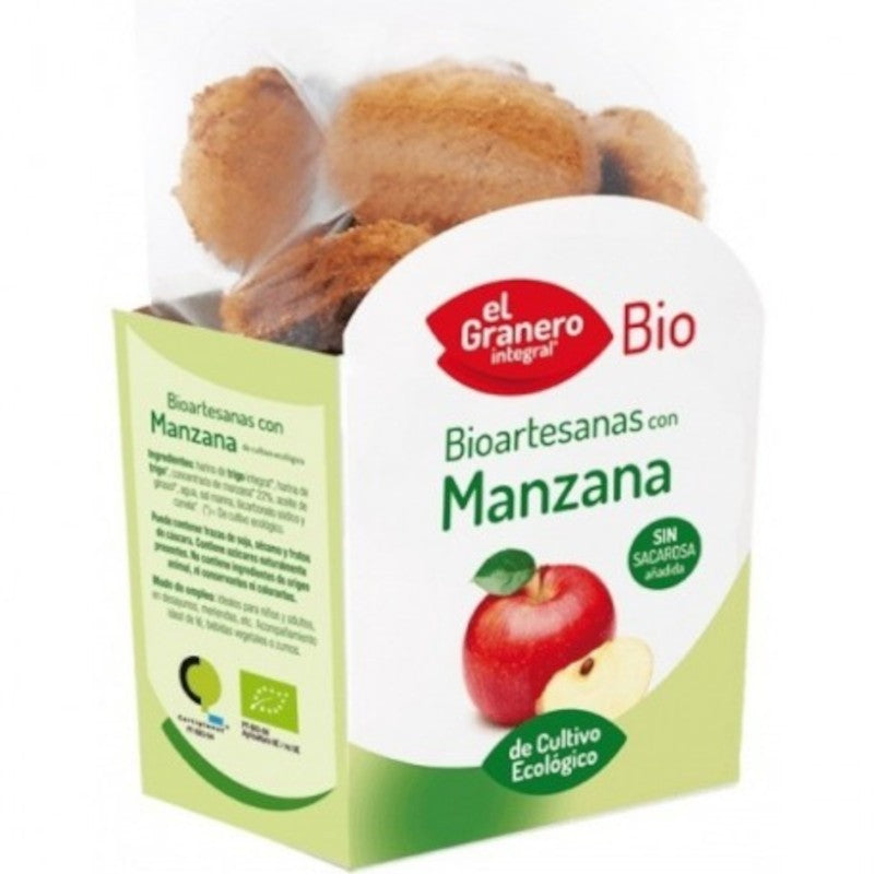 El Granero Integral Galletas Artesanas con Manzana Bio 250 g-1
