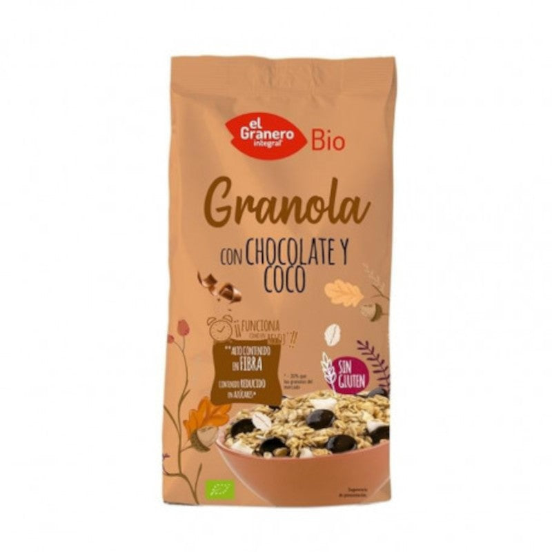 El Granero Integral Granola con Chocolate y Coco Bio 350 g-1