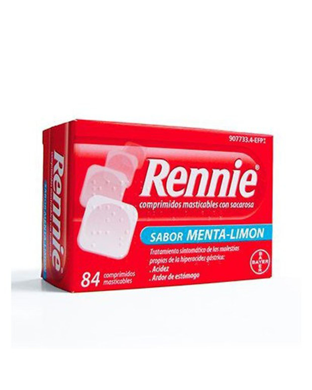 Rennie con Sacarosa 84 Comprimidos Masticable-1