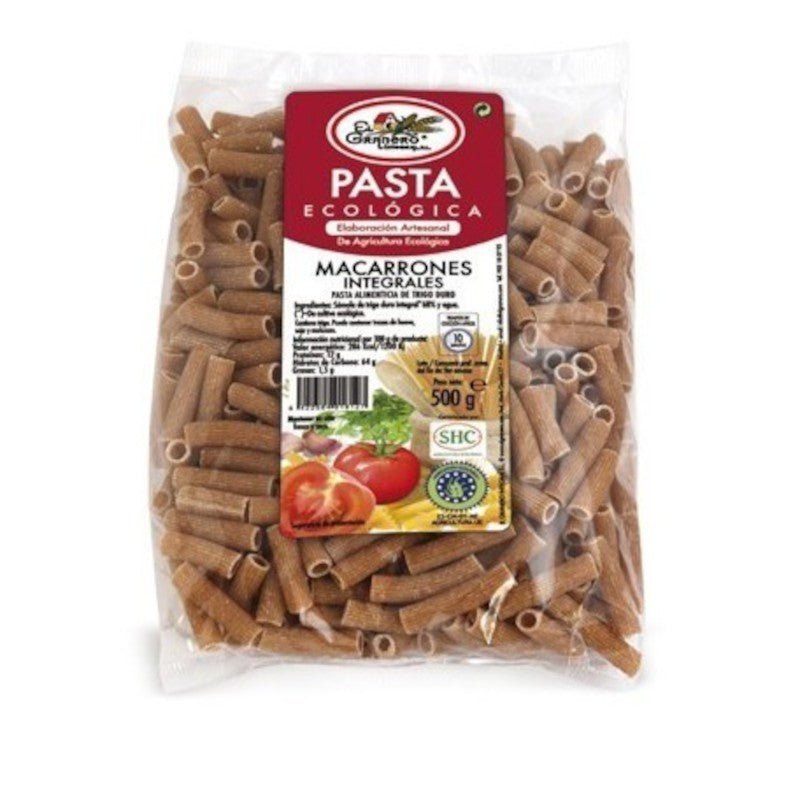 El Granero Integral Macarrones Integrales Bio 500 g-1