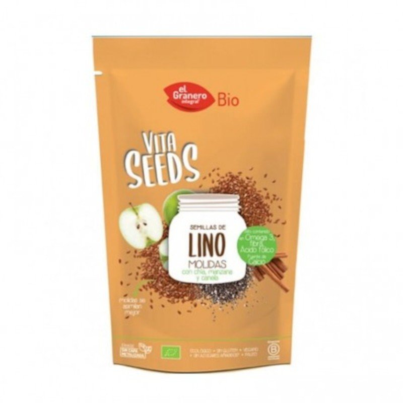 El Granero Integral Semillas de Lino con Chía, Manzana y Canela Bio 200 g-1