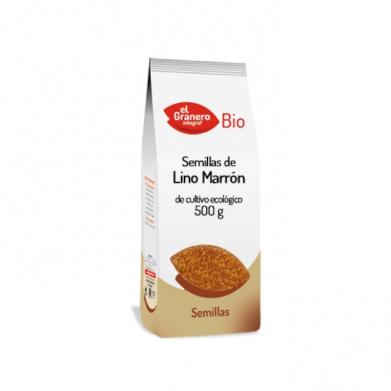 El Granero Integral Semillas Tostadas de Lino Marrón Bio 500 g-1