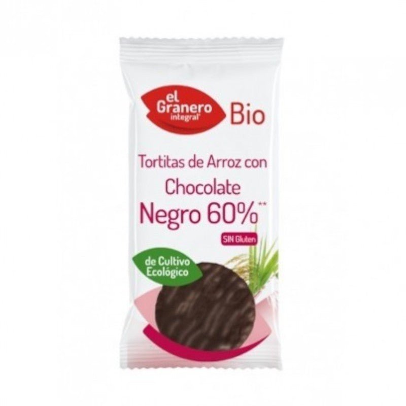 El Granero Integral Tortitas de Arroz con Chocolate Negro Bio 100 g-1