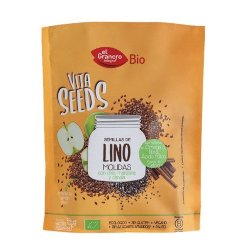 El Granero Integral VitaSeed Semillas de Lino, Chía, Manzana y Canela 200 g-1