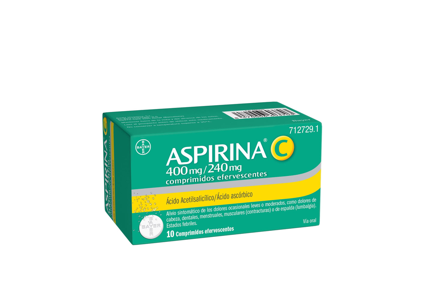 BAYER Aspirina C 10 comprimidos efervescentes.-2