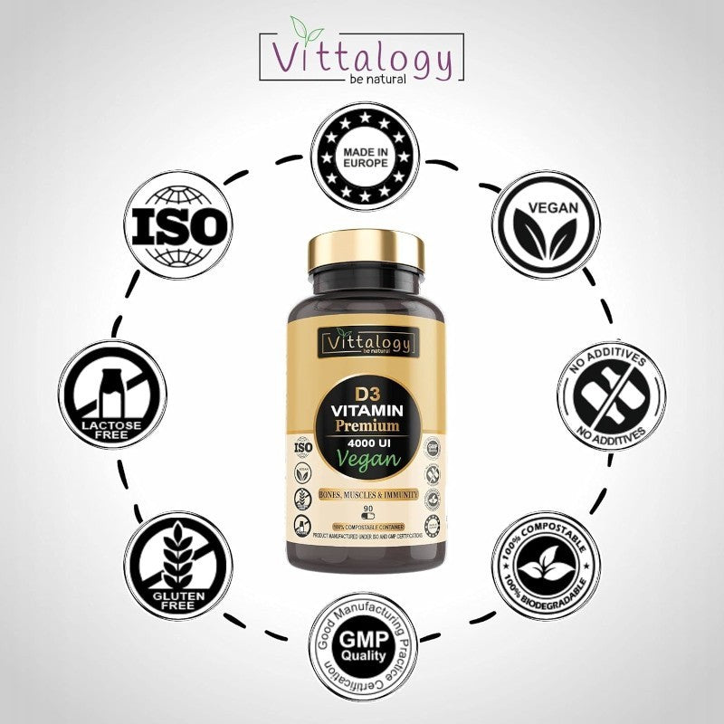 Vittalogy Vitamina D3 Premium Vegan 2x90 Cápsulas【PACK AHORRO】-8