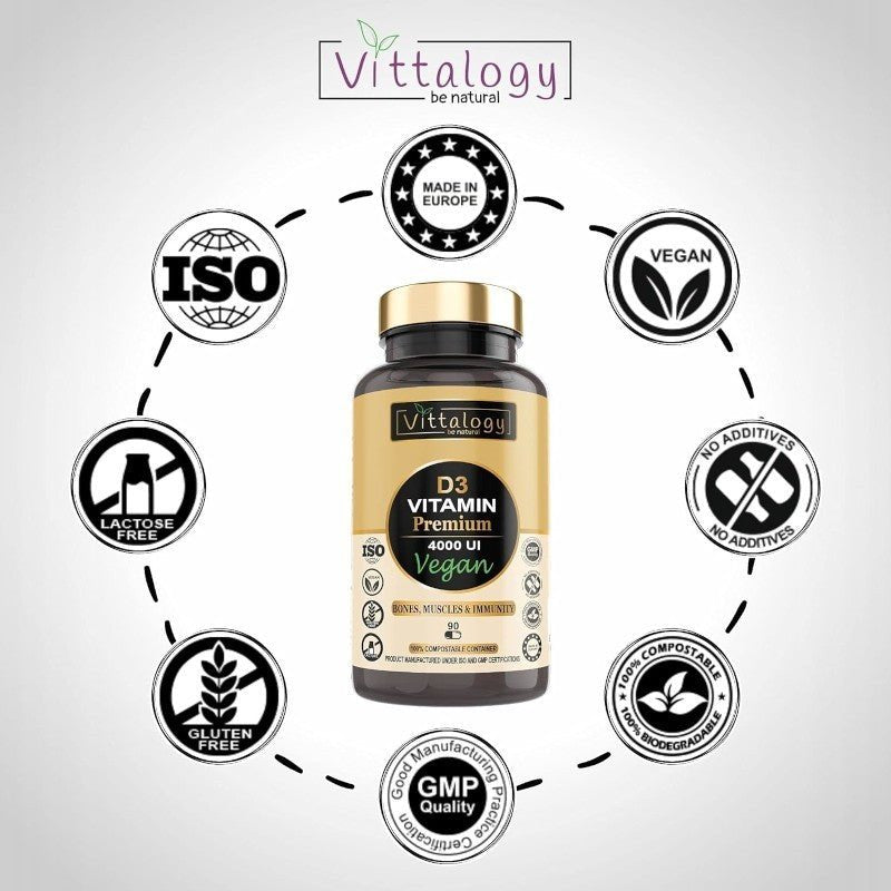 Vittalogy Vitamina D3 Premium Vegan 3x90 Cápsulas【PACK AHORRO】-9