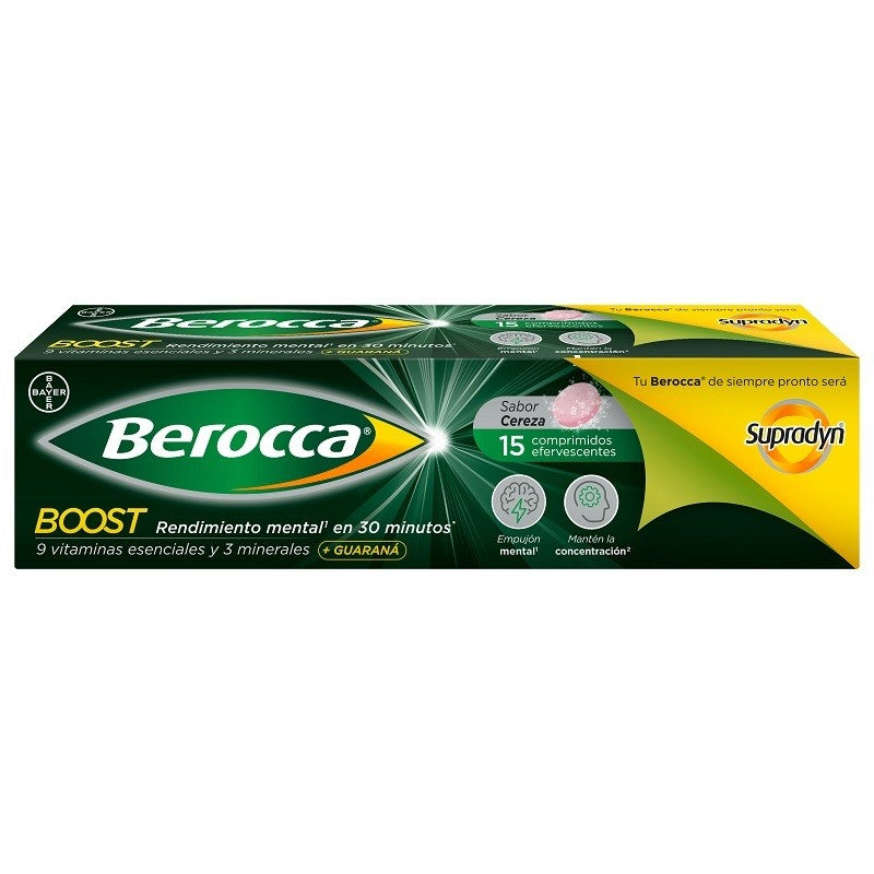 BEROCCA BOOST Guaraná 15 Comprimidos Efervescentes-1