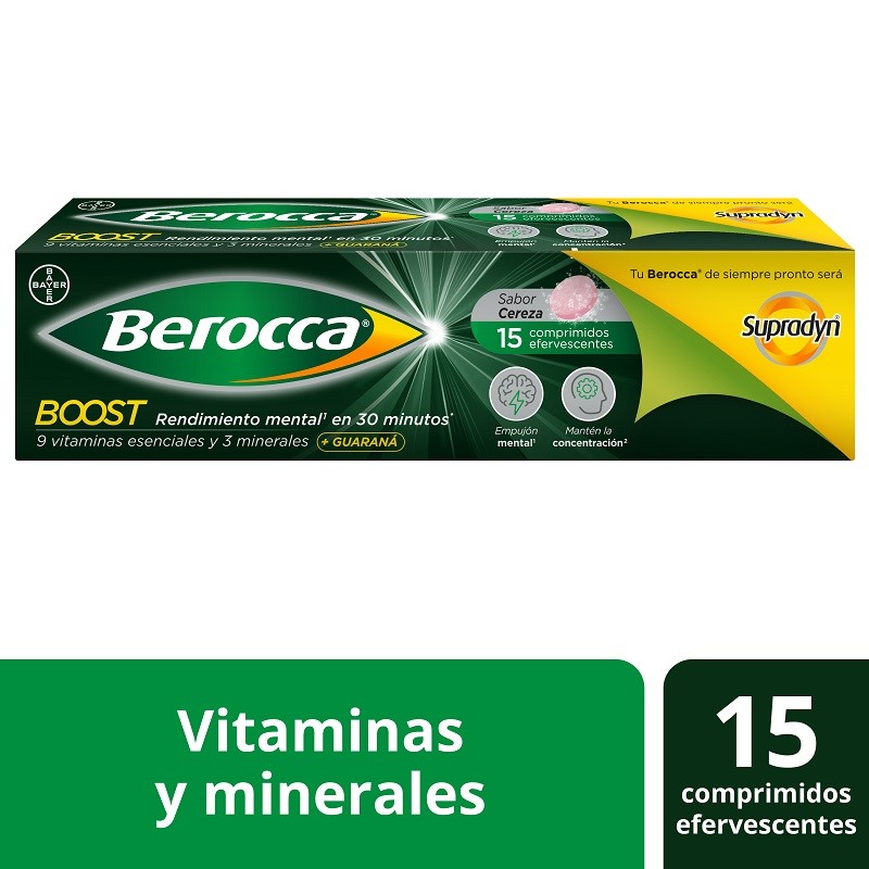 BEROCCA BOOST Guaraná 15 Comprimidos Efervescentes-2