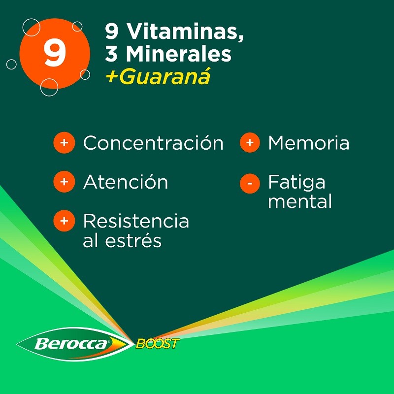 BEROCCA BOOST Guaraná 15 Comprimidos Efervescentes-5