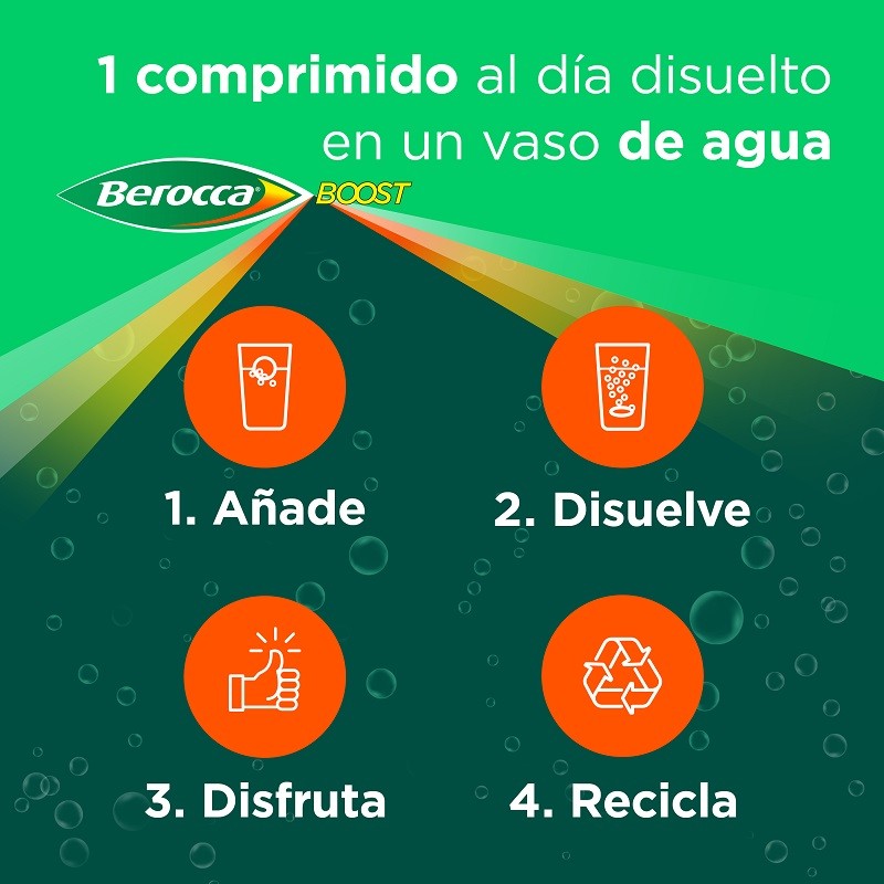BEROCCA BOOST Guaraná 15 Comprimidos Efervescentes-6