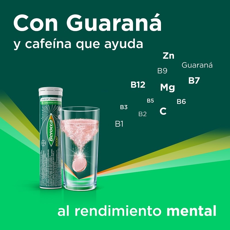 BEROCCA BOOST Guaraná 15 Comprimidos Efervescentes-8