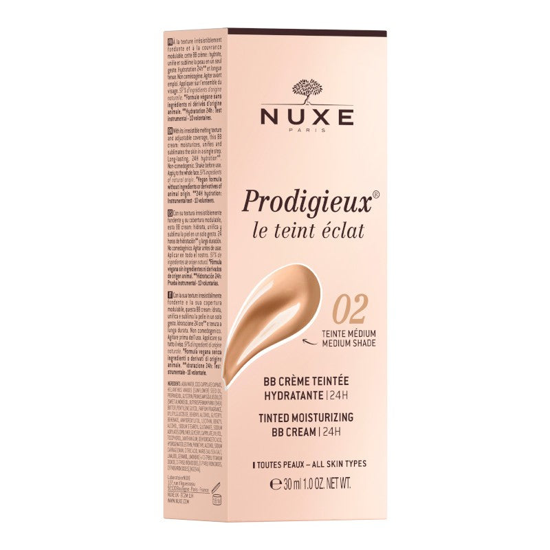 Nuxe Prodigieux BB Cream Hidratante con Color le teint éclat Tono Medio 30ml-2
