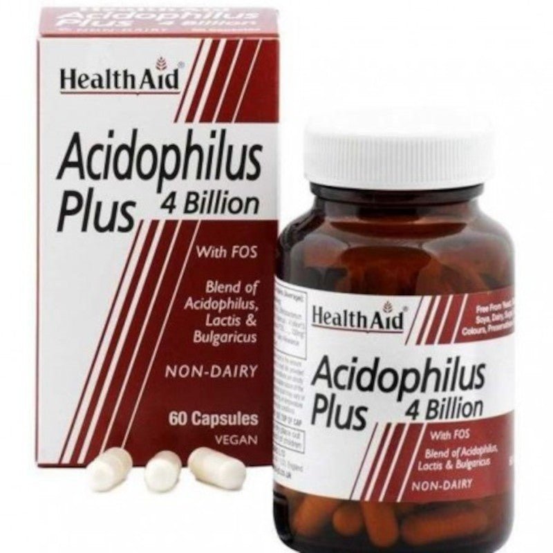 Health Aid Acidophilus Plus 4 Billion 60 Cápsulas-1