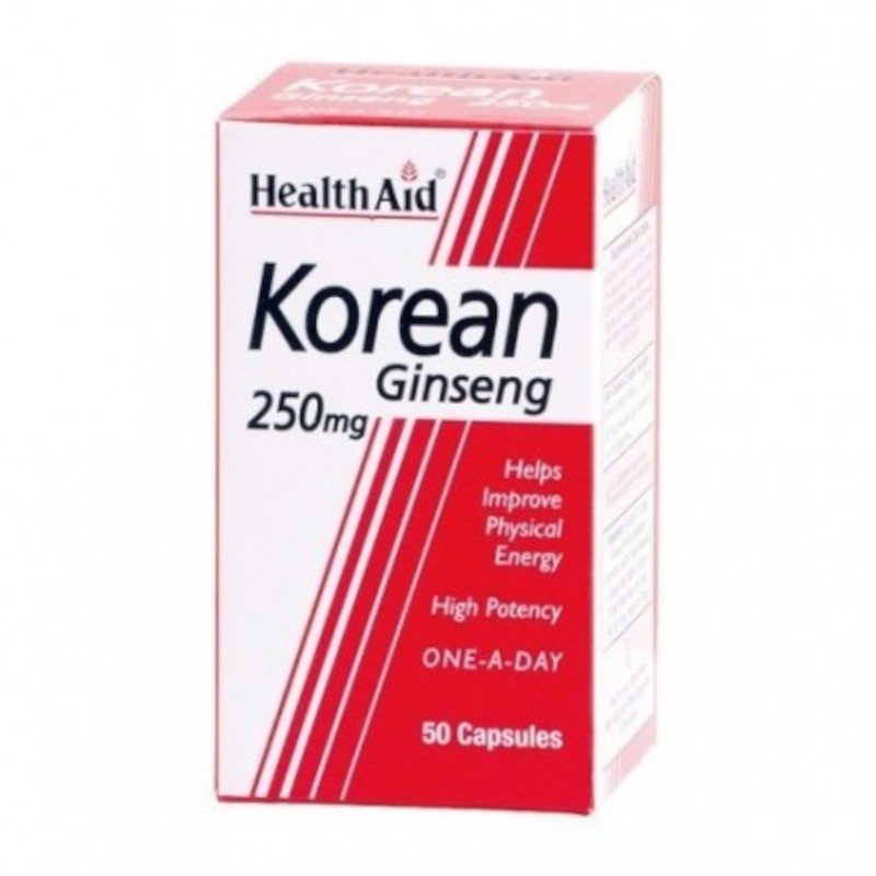 Health Aid Ginseng Coreano 250 mg 50 Cápsulas-1