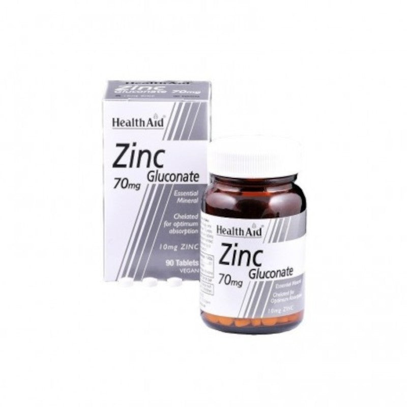 Health Aid Gluconato Zinc 70 mg 90 Comprimidos-1