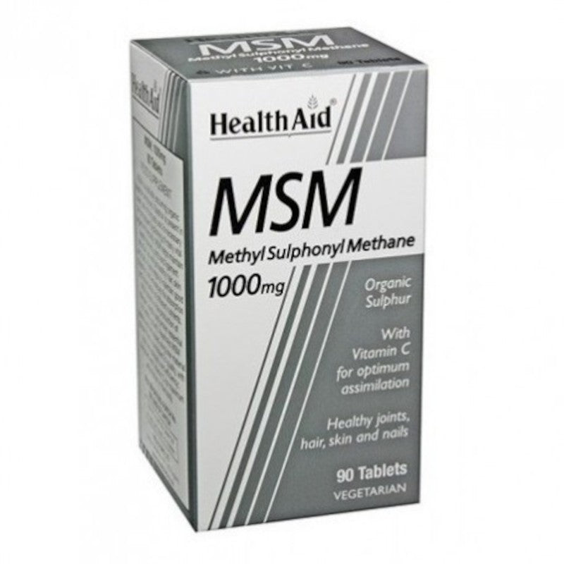 Health Aid MSM Metilsulfonilmetano 1000 mg 90 Comprimidos-1