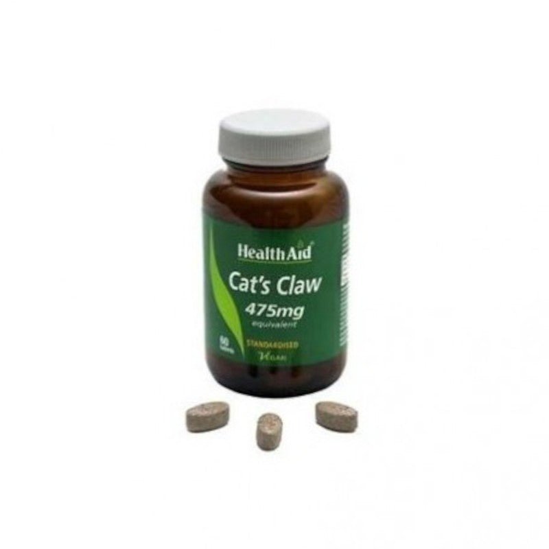 Health Aid Uña de Gato 475 mg 60 Comprimidos-1