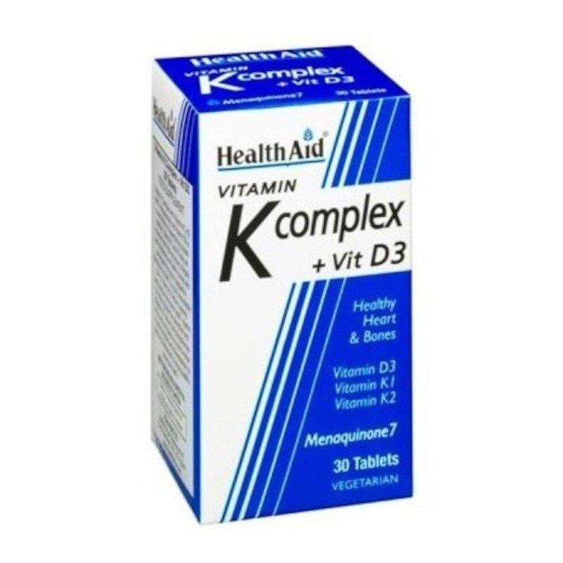 Health Aid Vitamina K Complex con Vitamina D3 30 Comprimidos-1
