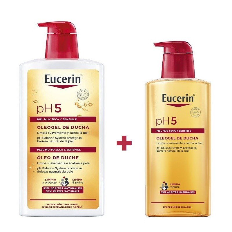 EUCERIN PH5 Oleogel de Ducha 1 Litro + 400 ml【PACK AHORRO】-1