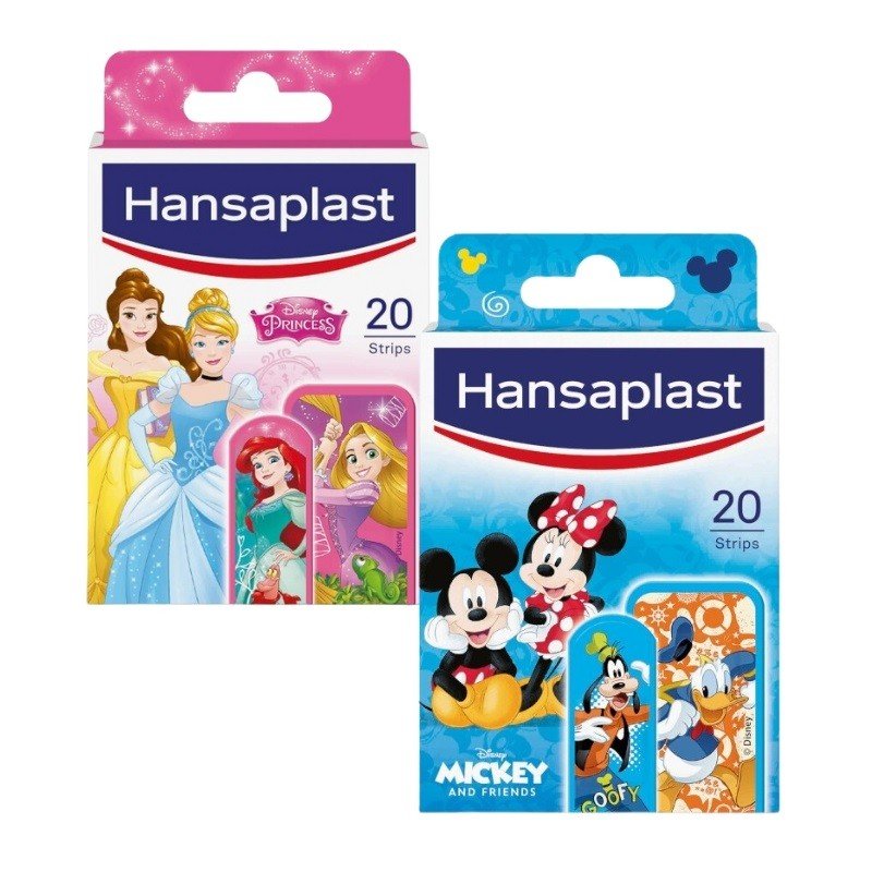 HANSAPLAST Tiritas Infantiles Princesas Disney + Mickey Mouse 20+20 apósitos-9